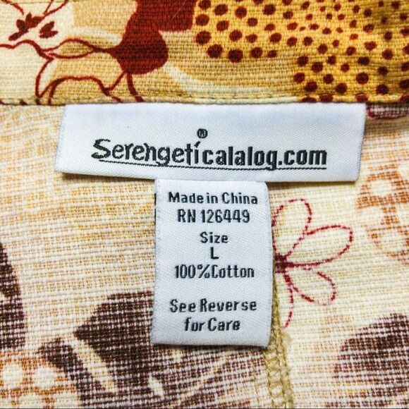 Serengeti Retro Floral Jacket Top Sz L - Picture 8 of 12